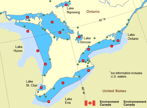 Map Of Lake Erie Ontario Eastern Lake Ontario - Lake Erie And Lake Ontario - Environment Canada