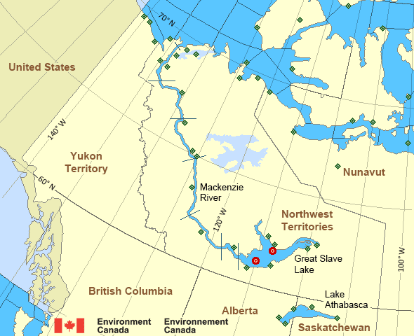 Mackenzie River Map Of Canada Mcclintock - Mackenzie River - Environment Canada