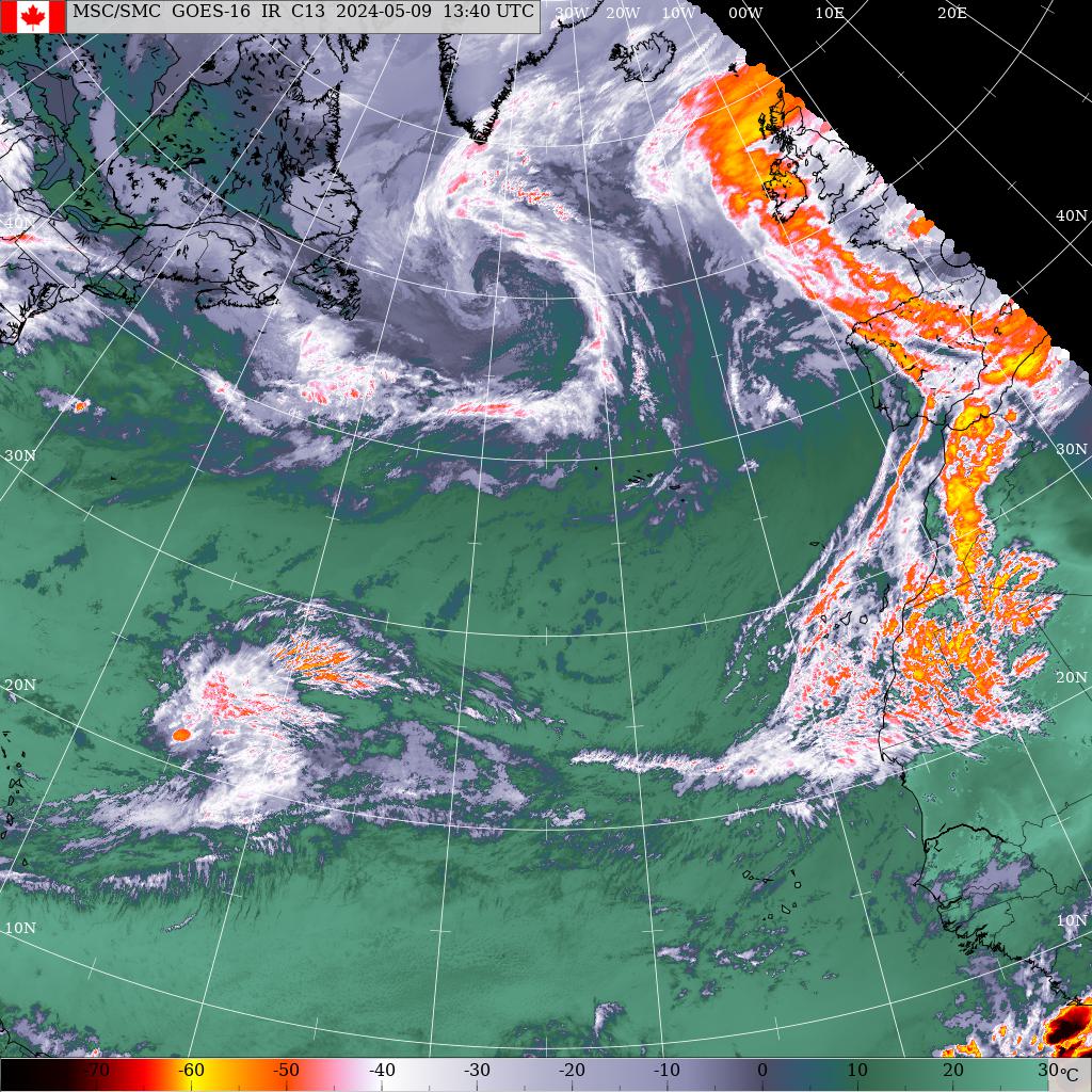GOES East - Océan Atlantique - infrarouge