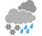 Chance of flurries or rain showers